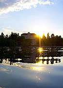 Insel Mainau bei Sonnenuntergang