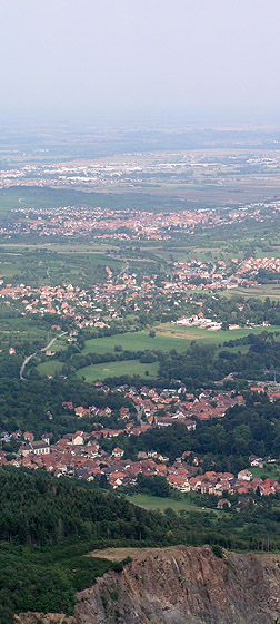 Blick vom Mont Ste. Odile in die elässische Ebene