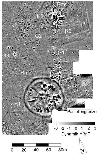 Geomagnetische Untersuchung der keltischen Grabhügel von Osterholz (Ostalbkreis)
