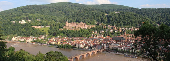 Panorama der Stadt vom Philosophenweg aus