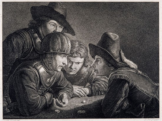 Friedrich Koch: Die Würfelspieler, nach Flinck