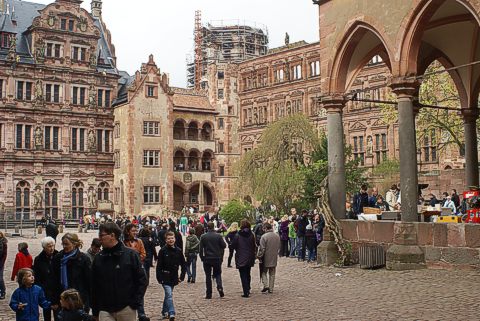 Im letzten Jahr berwltigend gut besucht: Der Schlosshof Heidelberg beim 