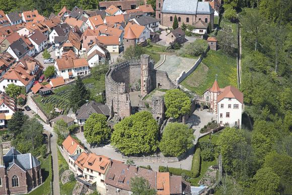 Burgruine Dilsberg (Neckargemünd) von Süden. Foto: Achim Mende/ssg