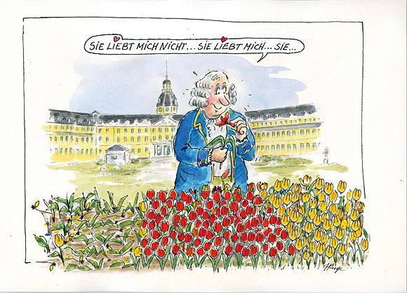  Karl Wilhelm Cartoon von Peter Ruge &copy; Peter Ruge