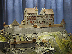 Modell der Burgruine Hohengeroldseck. Geroldseck ist eines der Schwerpunkt- und Forschungsthemen von kulturer.be