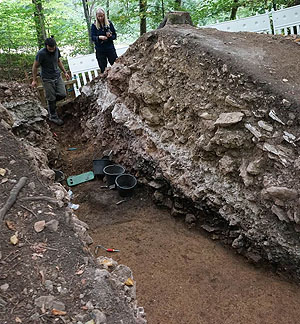 Rosenstein, Schnitt durch Wall C; Quelle LAD, Nico Romann