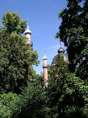 Schlossgarten Schwetzingen: Gartenmoschee im Baumbestand