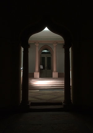 Gartenmoschee im Schwetzinger Schlossgarten, Eingang vom Türkischen Garten