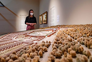 Modell der barocken Planstadt Karlsruhe um 1738. © Badisches Landesmuseum, Foto: ARTIS – Uli Deck