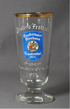 Bierglas für das Okotoberfest 1929 in Pfisters Festhalle. Foto: Erkenbert-Museum, Frankenthal