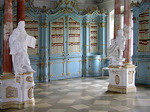 Ehem. Kloster Schussenried: Detai aus dem Bibliothekssaal. Foto: kulturer.be