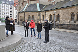 Ein Team des GWZO bei einer ersten Erkundung »authentischer Orte«. Foto: Yuliya Komarynets