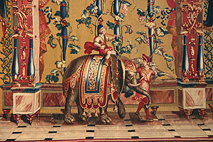Schloss Bruchsal, Tapisserie im Jagdzimmer. Foto: kulturer.be