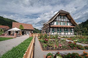 Weintag im Vogtsbauernhof: Erstmals findet der Weintag im Freilichtmuseum Vogtsbauernhof am 20. August beim neu eröffneten Ortenauhaus und der Winzerstube statt. Foto: Schwarzwälder Freilichtmuseum Vogtsbauernhof, Hans-Jörg Haas