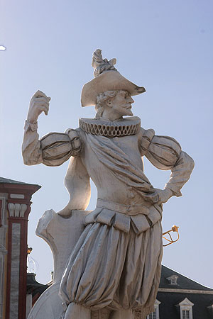 Schlossgarten Bruchsal, Balustradenfigur. Foto: kulturer.be