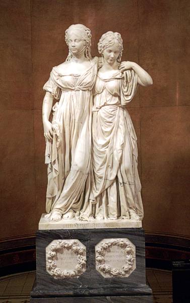 Johann Gottfried Schadow, Doppelstandbild der Prinzessinnen Luise und Friederike von Preu�en. 1795/96